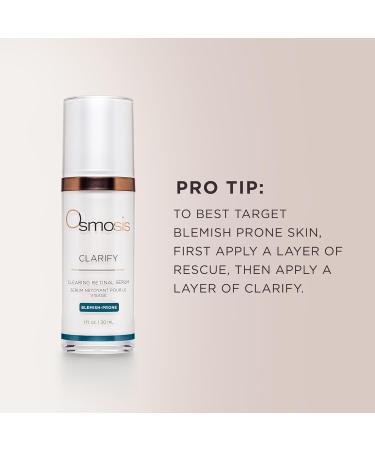 Omsosis CLARIFY Clearing Retinal with Vitamin A Serum Calms and Soothes for Acne Pigmented Oily and Blemish-Prone Skin 1 Fl Oz - Buy Online on GoSupps.com