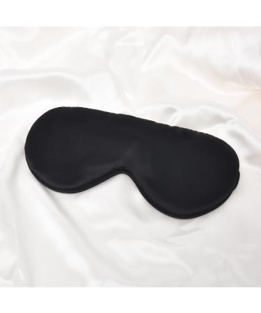 100% Mulberry Silk Light-Proof Sleep Mask for Ultimate Comfort - Skin-Friendly, Breathable & Wide Coverage - Perfect Gift Package - Black - Buy Online on GoSupps.com