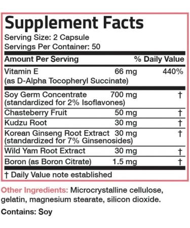 Menopause Support Supplement for Women - Natural Relief in 100 Capsules - Buy Online on GoSupps.com