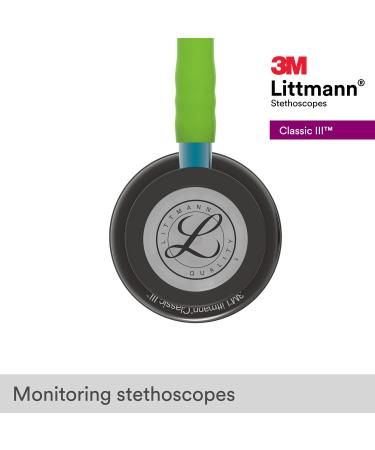 3M Littmann Classic III Stethoscope - Smoke Chestpiece, Lime Green Tube, Blue Stem - 27 inch - Buy Online on GoSupps.com