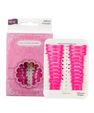 Curve Nail Polish Protector 1set form protective multi-nail finger Stencil Shape splash cover Nail Polish Holder Compatible with 10 color random sizes