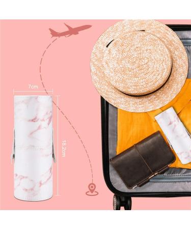 16-Piece Pink Marble Make-Up Brush Set with Holder | Foundation Eyeshadow & Eyebrow Brushes Perfect for Professionals & Beginners - Buy Online on GoSupps.com