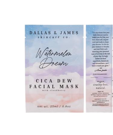 Shop Dallas & James Watermelon Dream Cica Dew Facial Mask - Hydrating & Calming Sheet Mask for Glowing Skin - Buy Online on GoSupps.com