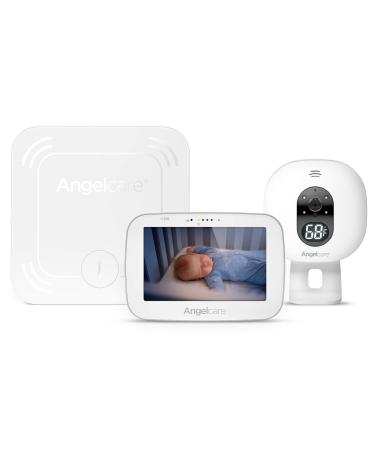 Angelcare 3-in-1 AC527 Baby Monitor, with Movement Tracking, 5 Video, Sound & Temperature Display on Camera 5 Inch + Temperature display on Camera