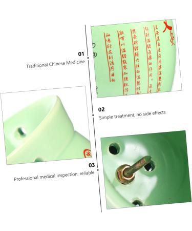 Moxibustion Scratch Cups - JECOMPRIS 2 Pack Ceramic Moxa Stick Holders for Massage - Green Moxa Burner Box 9.5x7.3cm - Buy Online on GoSupps.com