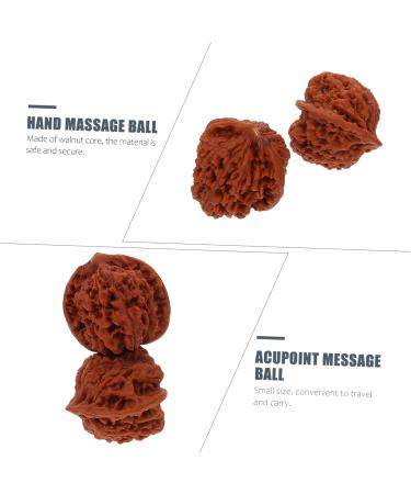Fomiyes 4-Piece Walnut Health Balls - Fitness Hand Training & Massage Device for Stronger Grip - Buy Online on GoSupps.com