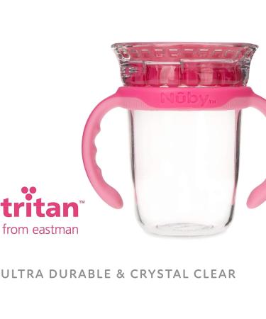 Nuby No Spill 360 Edge 2 Stage 8 oz Drinking Rim Cup with Removable Handles & Hygienic Cover  Colors May Vary 1 Count (Pack of 1) - Buy Online on GoSupps.com