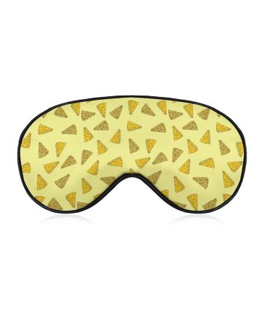 Cheese Pattern Sleep Mask for Women Adjustable Sleeping Eye Shades Cover with Elastic Strap
