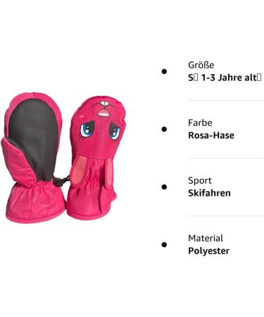 Buy Winter Gloves for Kids - Waterproof & Warm Ski Gloves for 1-9 Years - Pink Rabbit Faustlings Fleece Snow Gloves - Buy Online on GoSupps.com