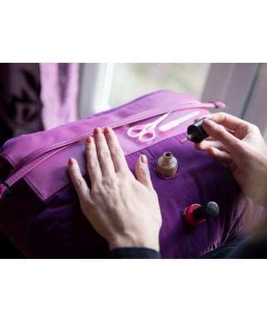 Manicure Cushion Pedicure Pillow Nail Arm Rest Foot Care Purple Velvet - Buy Online on GoSupps.com