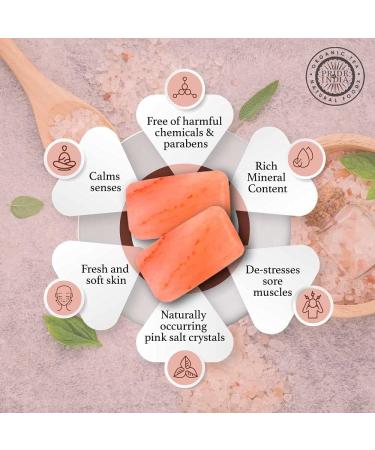 Pride Of India Pink Salt Crystal Soap - Natural Regular Shape Accessories for Wellness & Skincare | International Shipping Available - Buy Online on GoSupps.com