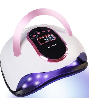 Etunsia 168W LED Nail Lamp for Gel Polish - Professional Nail Dryer with 4 Timer Modes and Auto Sensor - Large LCD Screen - Fast Curing for At-Home Gel Nails (Pink) - Buy Online on GoSupps.com
