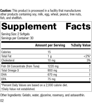 Standard Process Olprima DHA Softgels - Brain & Heart Health with Omega-3 Tuna Fish Oil - Gluten-Free - 60 ct - Buy Online on GoSupps.com