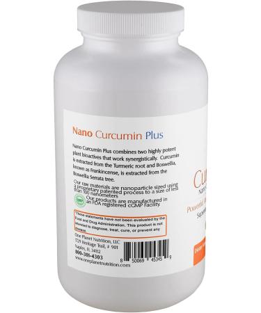 One Planet Nutrition Nano Curcumin Plus Capsules - 500 mg (60 Count) - Nano Particle Size Turmeric & Boswellia for High Absorption - Supports Overall Health - Gluten Free Non GMO Vegan - Buy Online on GoSupps.com