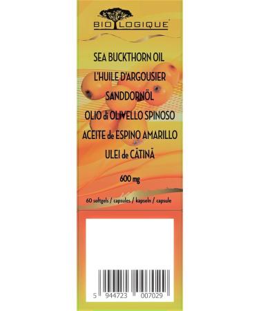 Sea Buckthorn Oil 600mg - Antioxidant Protection Sun Skin Prep & Pigmentation Regulator | 60 Cold-Pressed Capsules - Buy Online on GoSupps.com