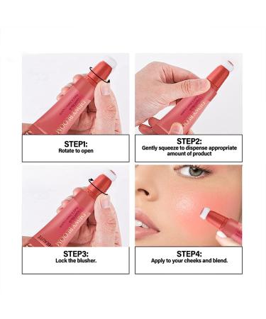 Blush Beauty Wand Liquid Contour Beauty Wand Highlighter Contour Blush with Cushion Applicator Bronzer Stick Long Lasting&Smooth Matte Makeup Stick (06#) - Buy Online on GoSupps.com