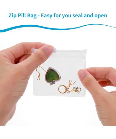 Buy Cobee Pill Pouch Bags - 12pcs Reusable Zippered Pill Organizer for Vitamins & Medications | Portable Daily Travel Storage - Buy Online on GoSupps.com
