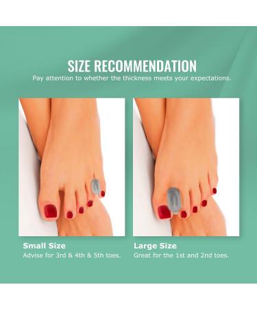 Welnove 12-Pack Gel Toe Spreaders & Spacers for Overlapping Toes - Unisex Transparent Black - Buy Online on GoSupps.com