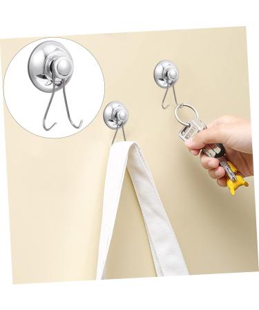 Alipis 1pc Hook up Heavy Duty Coat Hangers Suction Cup Hook Wall Key Hanger Suck Cup Hook Metal Work Towel 7X6CM Silver - Buy Online on GoSupps.com