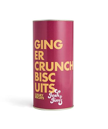 Josh & Jim's Ginger Crunch Biscuits Lusciously Crunchy Biscuits Made With Fine Quality & Natural Ingredients Traditional British Recipe Ideal Served With Tea & Coffee Great Gift Idea 160g