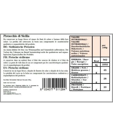 Green Pistachios DOP Bronte - Shelled 500g - Buy Online on GoSupps.com