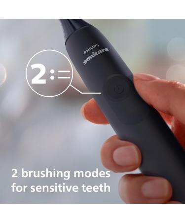 Philips Sonicare 4100 - Philips Sonicare Electric Toothbrush for Adults with 1 x Philips W2 Optimal White Sonic Brush Head in Black Slim Travel Case and USB Charger (Model HX3683/54) - Buy Online on GoSupps.com