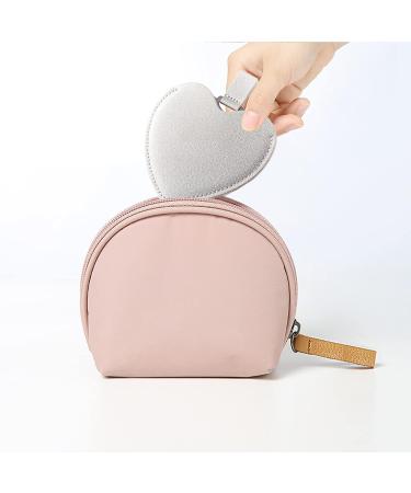 BOOFIRE Small Heart Handheld Mirror - Stainless Steel Anti-Falling Travel Mirror for Women & Girls - Compact & Portable - Perfect for Travel, Camping, and Home Use - Silver Heart Design - Buy Online on GoSupps.com