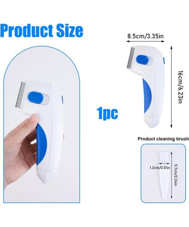 Electric Flea Comb for Cats Dogs - Pet Flea Comb to Kill Fleas and Eggs Electronic Lice Remover Grooming Comb Brush - Buy Online on GoSupps.com