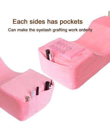 ZhangHome Eyelash Extension Pillow - Neck Support and Protection for Beauty Salons - Comfortable Memory U-Shaped Sponge Pillow (Pink) - Buy Online on GoSupps.com