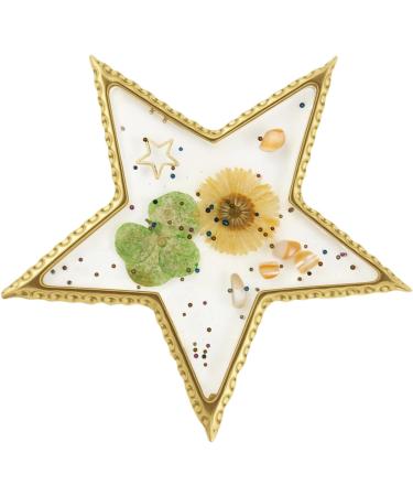  Tuxuseo Nail mixing palette nail makeup mixing palette elegant gold border resin tray for home nail art manicure studio girls and women - Buy Online on GoSupps.com