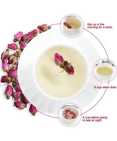 Plant Gift Rose Buds Tea 50G/1.76oz For Beauty Premium 100% Organic Intact Rose Tea Herbal Tea with Rich aroma Relieve Anxiety& Promote Metabolism Caffeine-Free - Buy Online on GoSupps.com