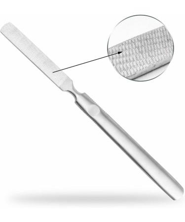 Krisp Beauty 7-inch Foot Rasp & Callus Remover - Surgical Grade Stainless Steel Pedicure Tool for Wet and Dry Feet - Professional Foot Care Solution - Buy Online on GoSupps.com