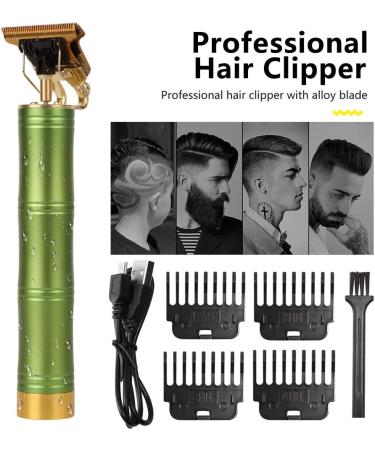 Hair Clippers for Men T9 Bamboo Style Electric Hair Clipper USB Rechargeable Hair Clipper Professional Men Razor Hair Trimmer for Men (Color : Green) - Buy Online on GoSupps.com