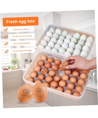 Generic Deviled Egg Holder Tray Refrigerator Household Storage Container Plastic Case Compartment Fridge Egg Holder Stackable - Buy Online on GoSupps.com
