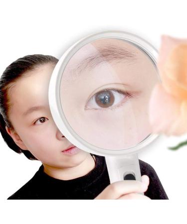 Handheld Magnifying Glass 10 Times The Elderly Reading with LED Lights White Violet Repair Stamps Calligraphy Identification Double Lens Magnifying Glass Made in China - Buy Online on GoSupps.com