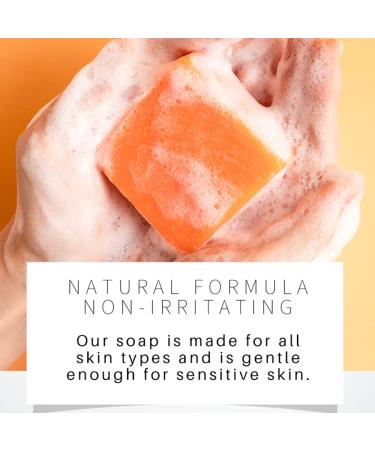 Turmeric Soap & Ginger Bar Soap - 2PCS Essential Oil Soap for Face & Body | Reduces Acne & Dark Spots Natural Cleansing - Buy Online on GoSupps.com