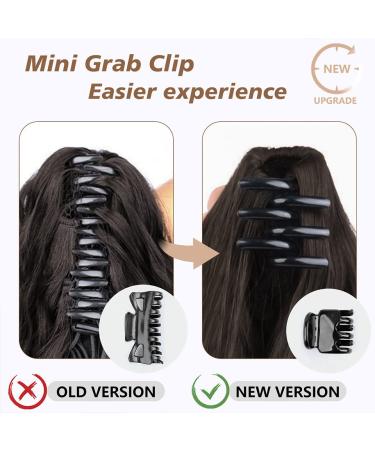 Juziviiee Long Ponytail Extensions - Clip-In Natural Synthetic Hair Extensions for Women | 45cm Black Afro Braid Ponytail - Buy Online on GoSupps.com