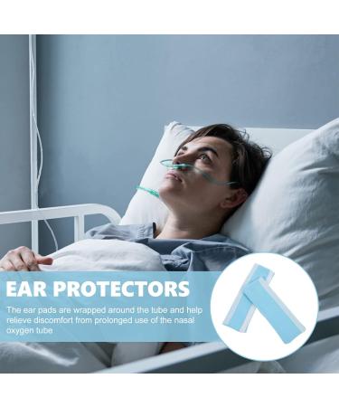 Nasal Oxygen Covers Oxygen Tubing Protector 2pcs Sky Blue Oxygen Cannula Ear Cushions for Oxygen Users to Full Your Face Ears - Buy Online on GoSupps.com