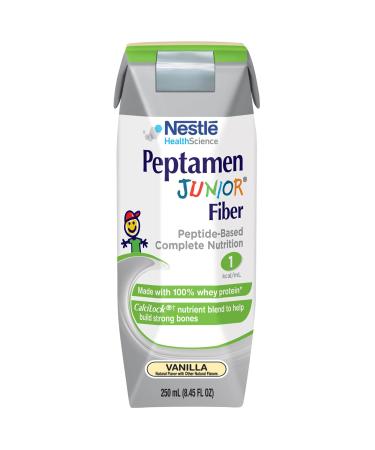 Peptamen Junior Fiber Pediatric Oral Supplement Vanilla 8.45 oz Carton 12 Count