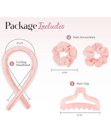 Heatless Curlers Headband -Heatless Curling Rod Headbands Satin set overnight hair no heat curling Wave Roller curler Styling Tools for Long Medium Hair Pink Pack of 1 (Pink) - Buy Online on GoSupps.com