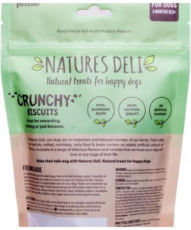  Natures Deli Natures Deli Crisp Chicken Biscuit with Sweet Potato 5 x 225g Packs - Buy Online on GoSupps.com