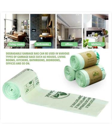 Bio-Degradable PLA Corn Starch Garbage Bag Liners Compostable Environmental Protection Garbage Bag for Kitchen Bathroom Office Bins 8l (14 Silk*40*38cm) - Buy Online on GoSupps.com