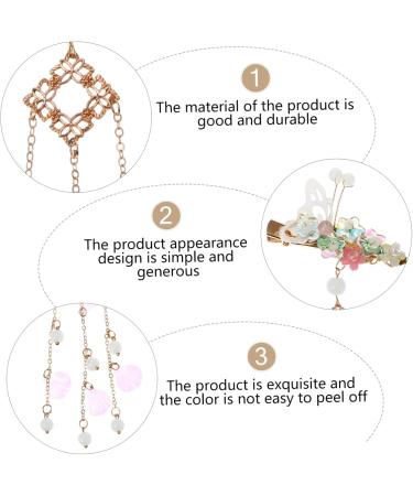 2 Pairs Butterfly Hair Clip Hair Barrettes for Girls Pearl Hair Pin Vintage Hair Clips Hair Barrettes for Women Tassel Hair Clips Headpiece for Women Alloy Hair Stick Metal Miss - Buy Online on GoSupps.com