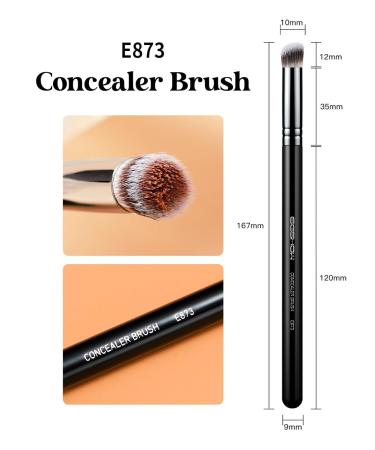 EIGSHOW Concealer Brush - Professional Under Eye Makeup Brush for Flawless Coverage | Mini-E873 for Cream Powder & Liquid - Buy Online on GoSupps.com