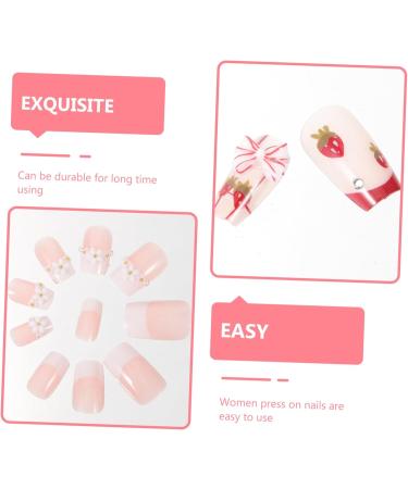 DRESSOOS 1 Set nails for women nail charms press on nails women fake nail tips fake nails kit false nail tips manicure supplies women nail art Small and fresh jelly glue Nail supplies - Buy Online on GoSupps.com