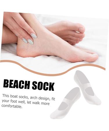Beaupretty 1 Pair Plantar Gel Heel Sleeves Silicone Arch Silicone Heel Protector Silicone Gel Sock White Men and Women Sole of Foot - Buy Online on GoSupps.com