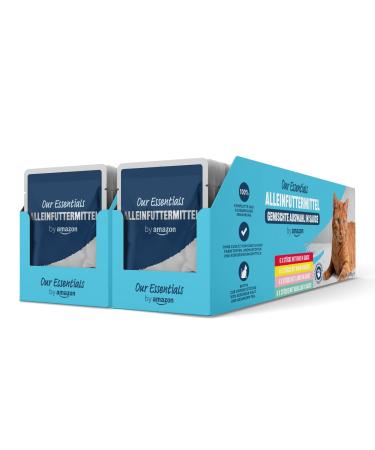 By Amazon - Complete food for adult cats - Mixed selection in sauce 4.8 kg 100g (pack of 48) - Buy Online on GoSupps.com