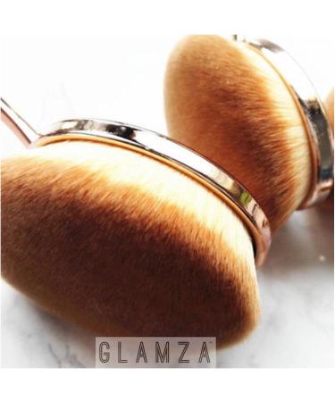Glamza Gold Plated Round O Circle Powder Foundation Brush - Buy Online on GoSupps.com