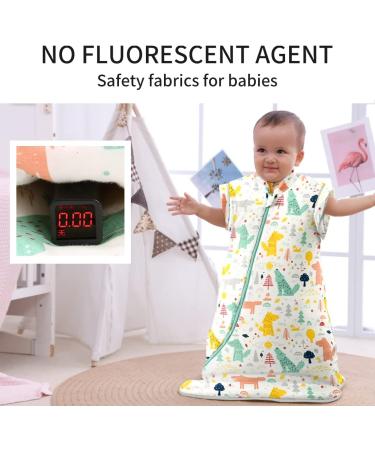 Kids Baby Sleeping Bag 3.5 Tog with Long Sleeves | Winter Animal Wolf Design | Cotton Toddler Sleeper Swaddle | Double Zipper Baby Grow Bag 12-24 Months - Buy Online on GoSupps.com