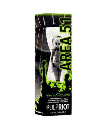 Pulp Riot Semi-Permanent Neon Hair Color 4oz- Area 51 4 Fl Oz (Pack of 1)